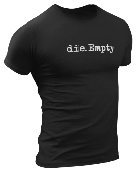 dieEMPTY White Logo | NEVERsate T-Shirt Neversate Neversate XSmall Black 