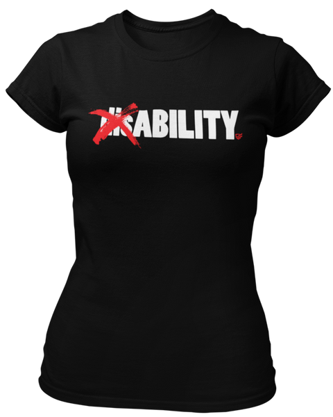 dis❌ABILITY Women's T-Shirt T-Shirts disABILITY XSmall Black T-Shirt