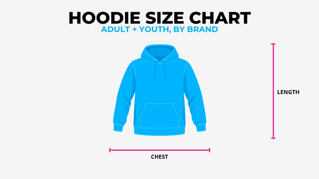 Hoodie Size Chart: Adult and Youth Measurements by Brand (2026)