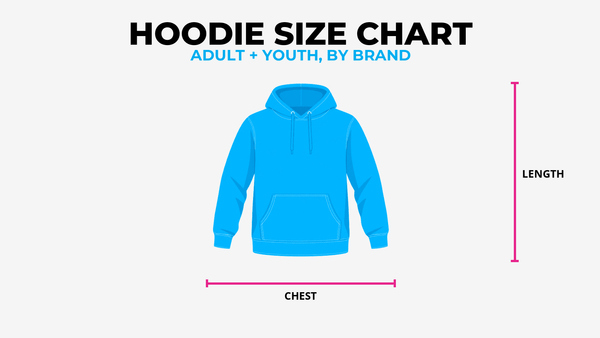 Hoodie Size Chart: Adult and Youth Measurements by Brand (2026)