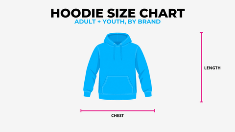Hoodie Size Chart: Adult and Youth Measurements by Brand (2026)