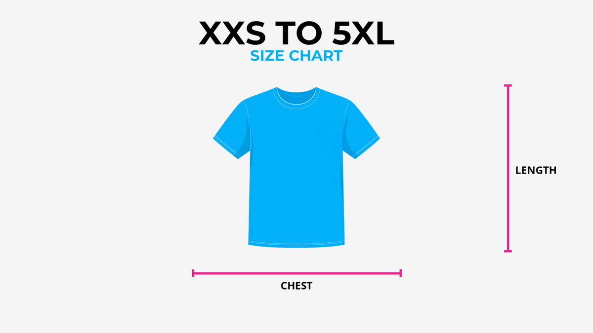 T-Shirt Size Chart: XXS to 5XL Measured (2026) – The Loyal Brand
