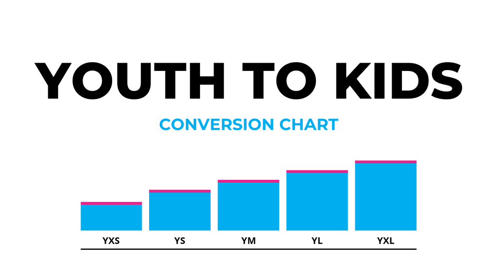 Youth Size to Kids Size Conversion Chart