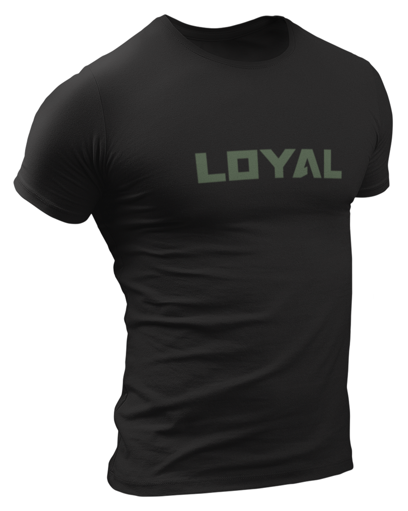 Loyal Military Olive Logo T-Shirt T-Shirts The Loyal Brand XSmall Black 