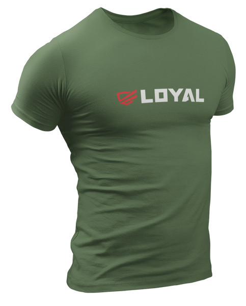 Loyal Red/Wht Logo T-Shirt T-Shirts The Loyal Brand XSmall Military Olive 