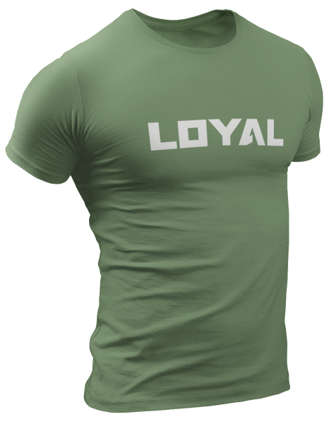 Loyal White Logo T-Shirt T-Shirts The Loyal Brand XSmall Military Green 