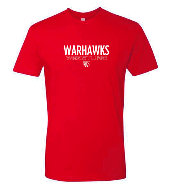 Warhawks Wrestling Adult Logo T-Shirt T-Shirts The Loyal Brand XSmall Red T-Shirt