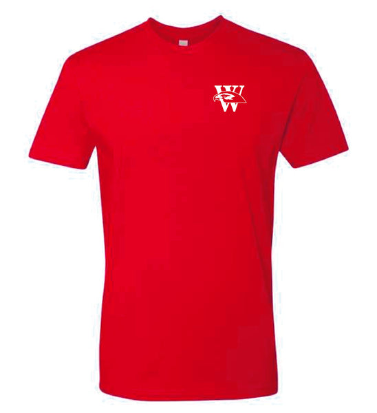 Warhawks Wrestling Adult Symbol T-Shirt T-Shirts The Loyal Brand XSmall Red T-Shirt
