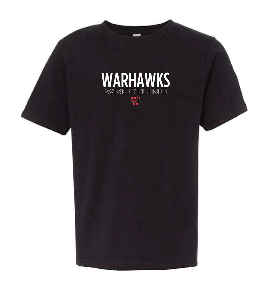 Warhawks Wrestling Youth Logo T-Shirt T-Shirts The Loyal Brand XSmall Black T-Shirt