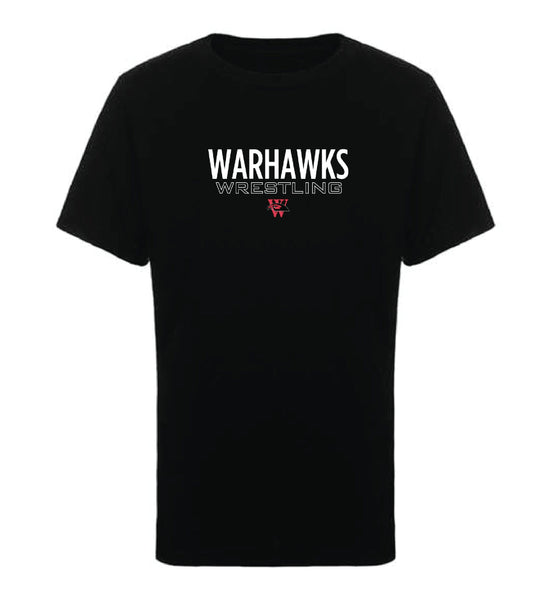 Warhawks Wrestling Adult Logo T-Shirt T-Shirts The Loyal Brand XSmall Black T-Shirt