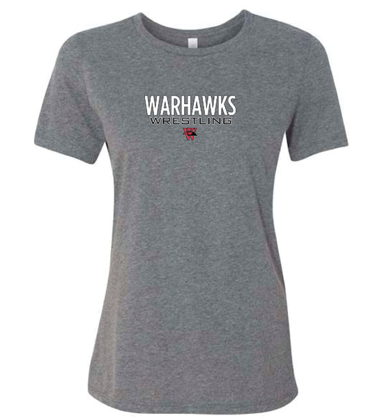 Warhawks Wrestling Women's Logo T-Shirt T-Shirts The Loyal Brand XSmall Deep Heather T-Shirt