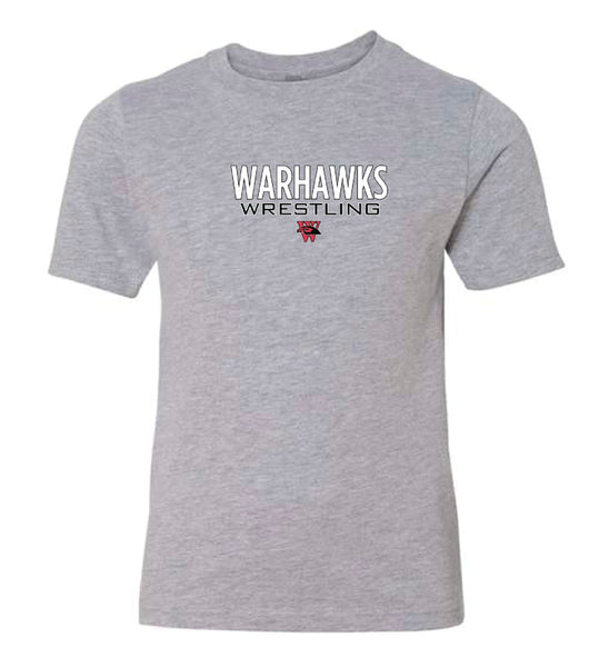 Warhawks Wrestling Youth Logo T-Shirt T-Shirts The Loyal Brand XSmall Heather Grey T-Shirt